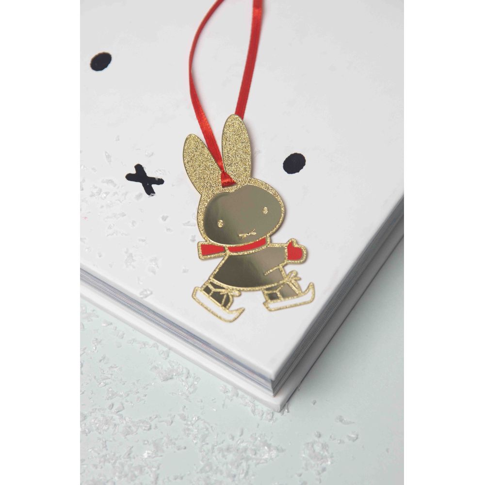 Miffy Gold Skating Bookmark