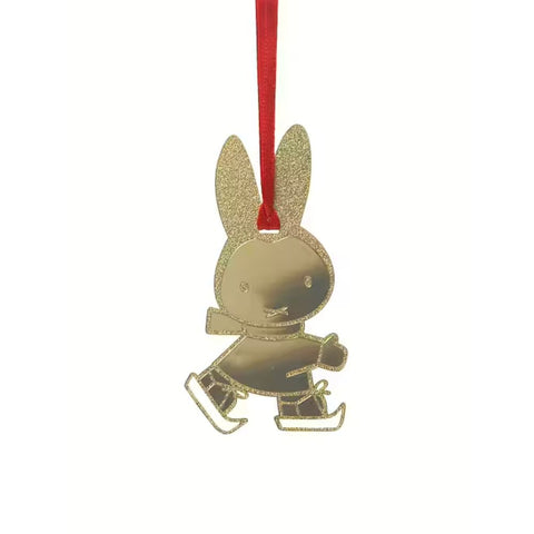 Miffy Skating Gold Hanging Decoration