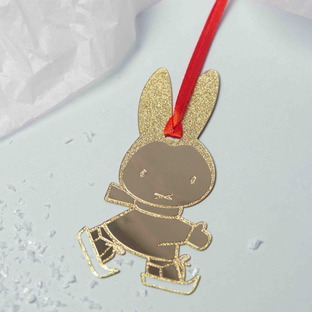Miffy Skating Gold Hanging Decoration