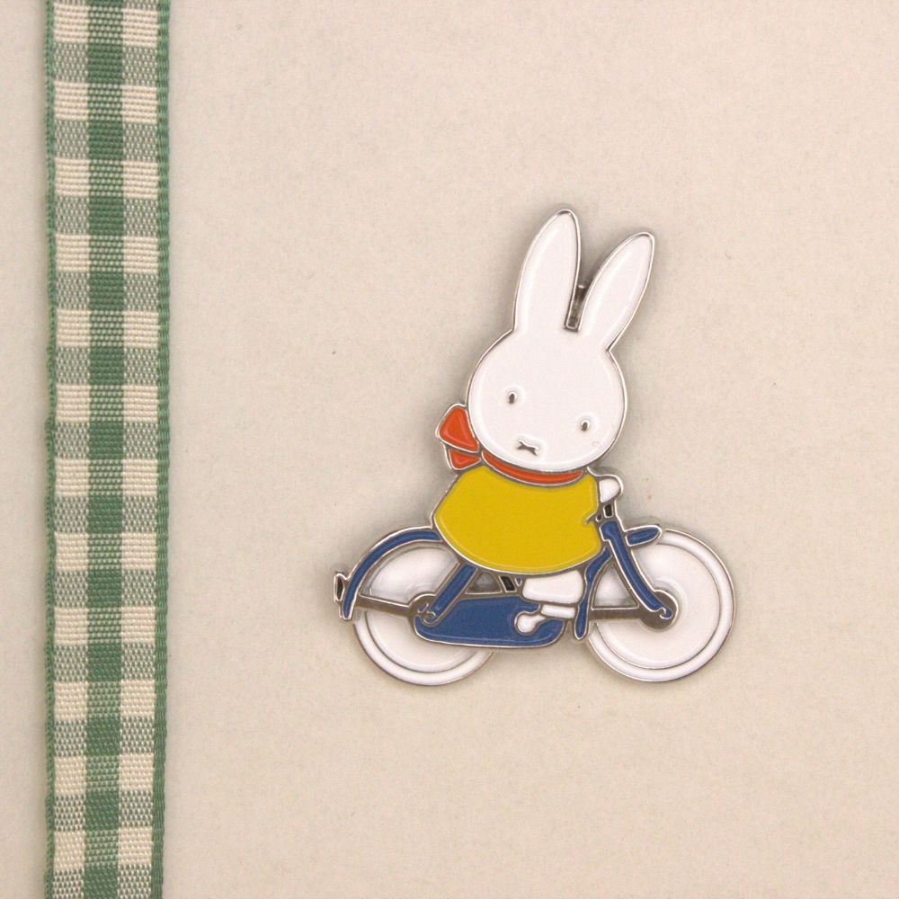 Miffy on Bicycle Pin Badge