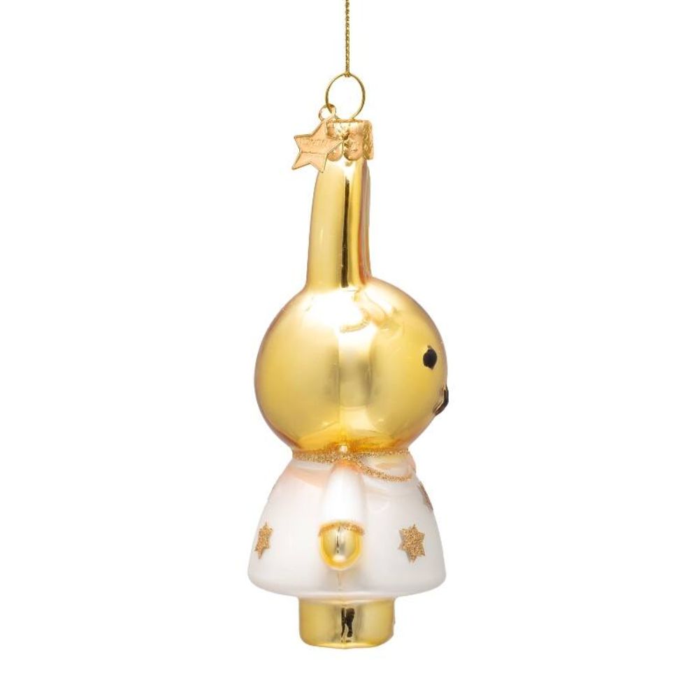 Miffy Glass Ornament – Gold Star Dress (11 cm, with Box)