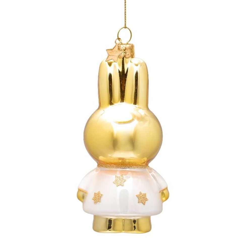 Miffy Glass Ornament – Gold Star Dress (11 cm, with Box)