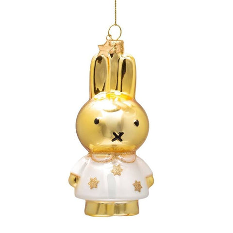 Miffy Glass Ornament – Gold Star Dress (11 cm, with Box)