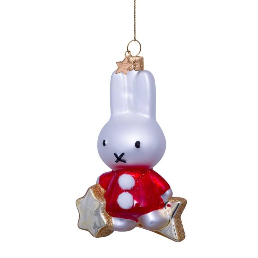 Miffy “On Star” Glass Ornament – 10.5 cm (in Gift Box)