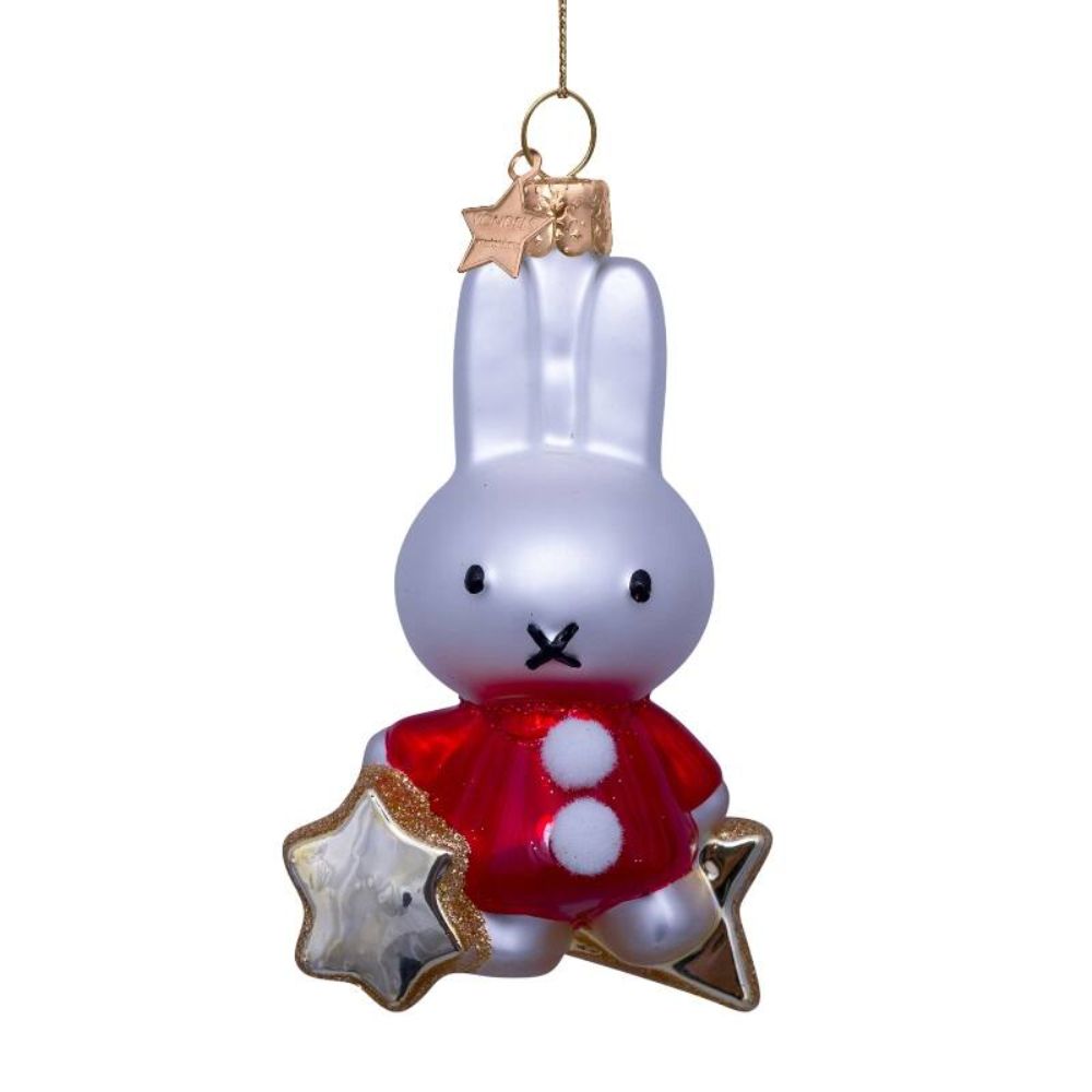 Miffy “On Star” Glass Ornament – 10.5 cm (in Gift Box)