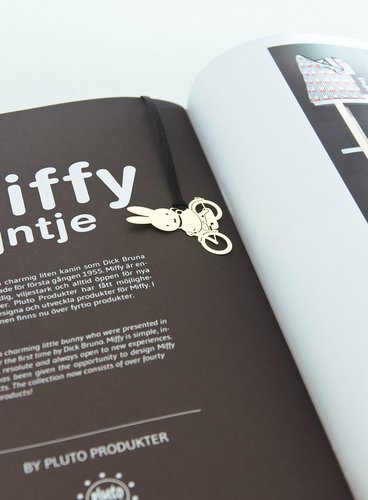 Miffy Bicycle Bookmark Gold