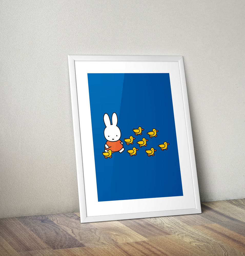 Miffy Walking with Ducks Framed Mini Poster Framed Mini Poster