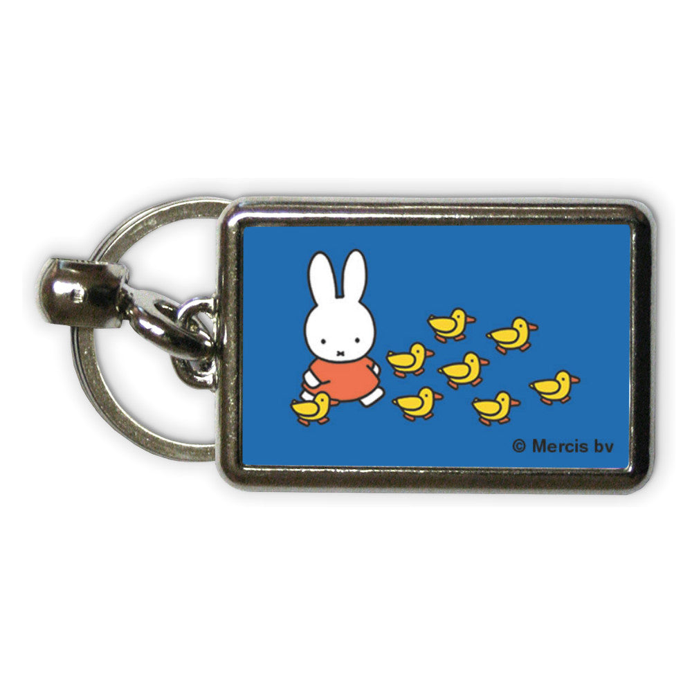 Miffy Walking with Ducks Metal Keyring