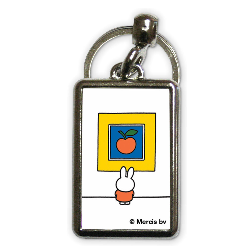 Miffy at an Art Gallery Metal Keyring