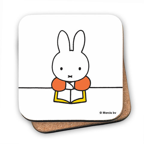 Miffy Reading a Book Cork Coaster