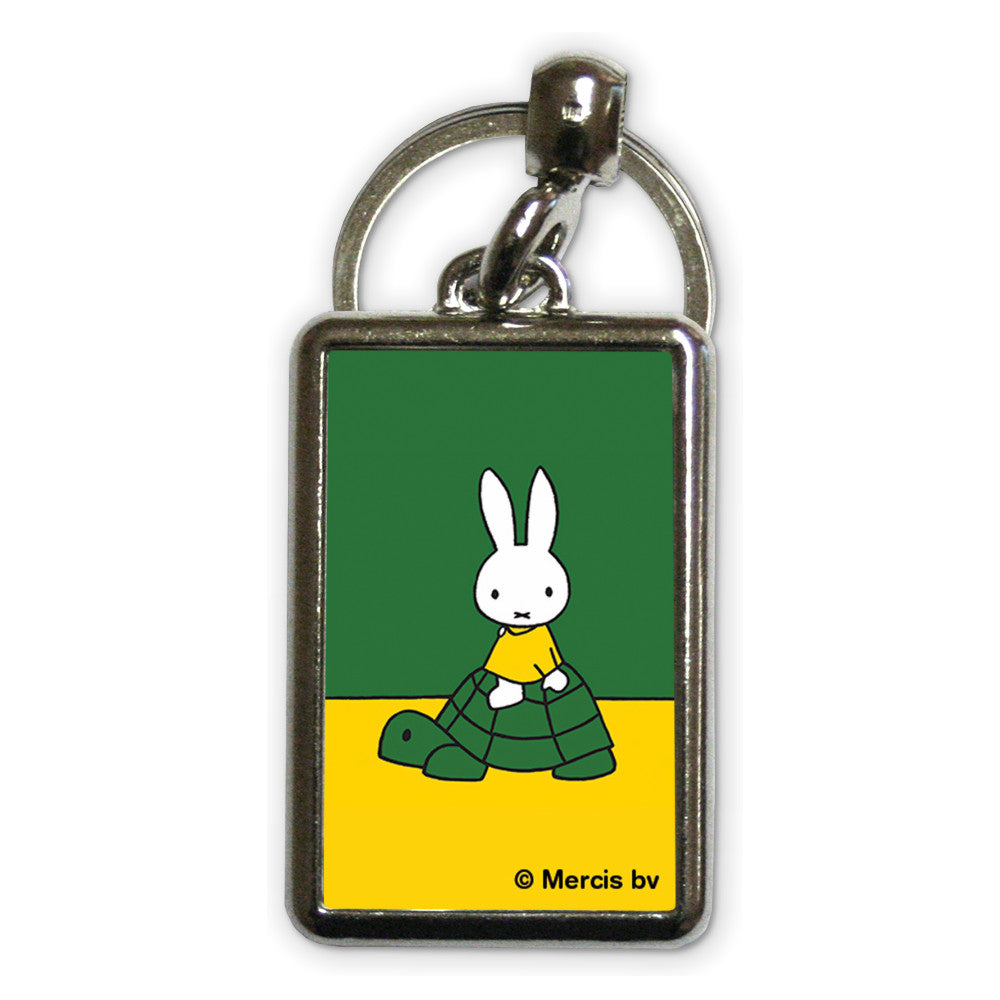 Miffy on a Tortoise Metal Keyring