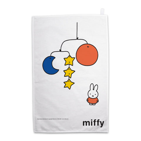 Miffy with a Planet Mobile Tea Towel