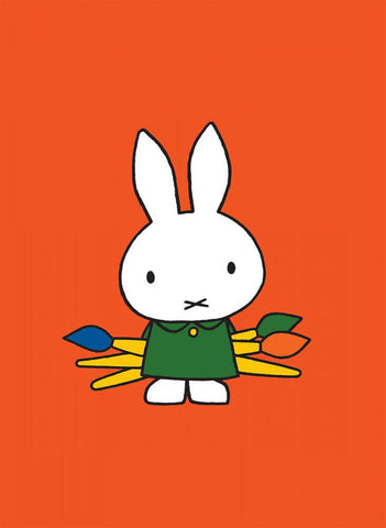 Miffy Holding Paintbrushes Mini Poster Mini Poster