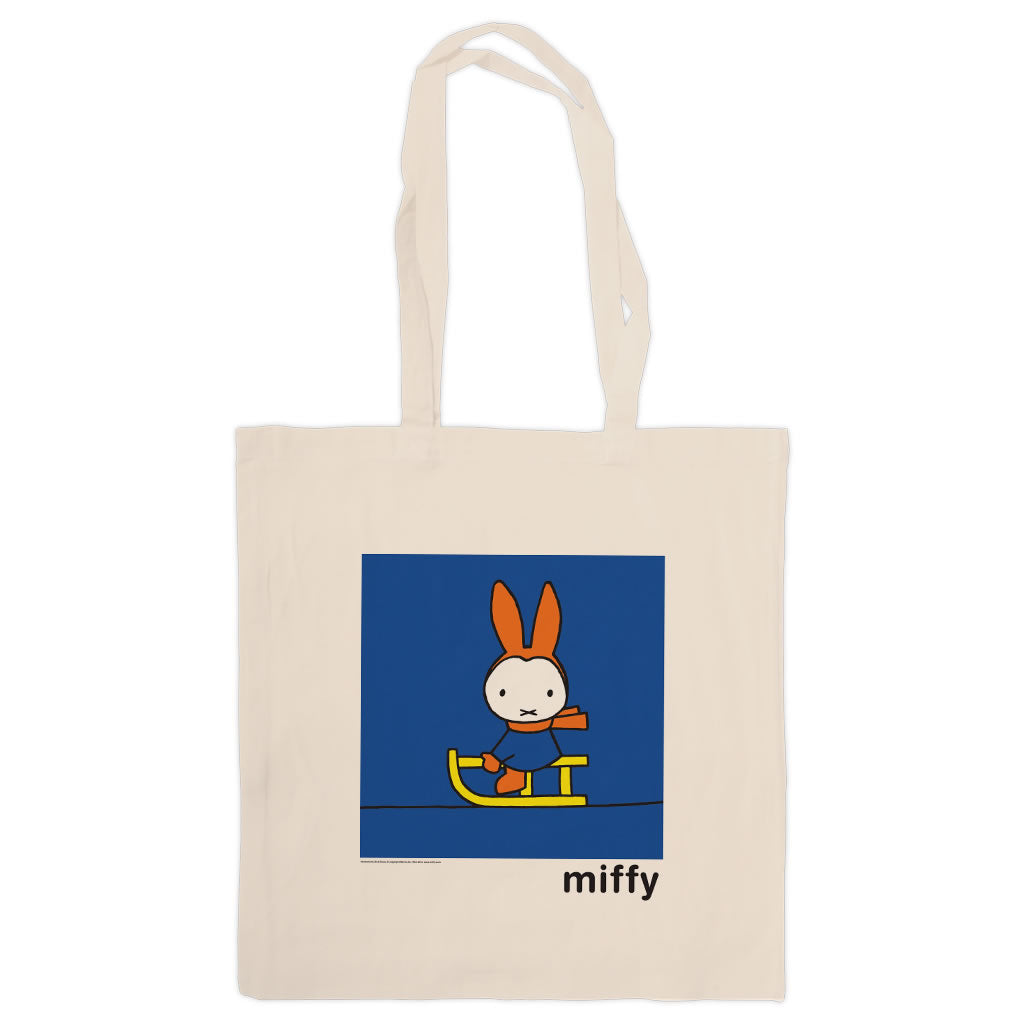 Miffy Playing on a Sleigh Tote Bag