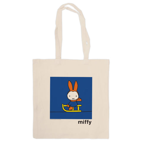 Miffy Playing on a Sleigh Tote Bag