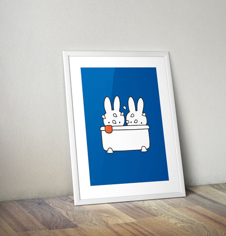 Miffy Taking a Bath Framed Mini Poster Framed Mini Poster