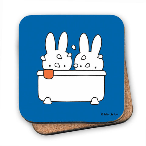 Miffy Taking a Bath Cork Coaster