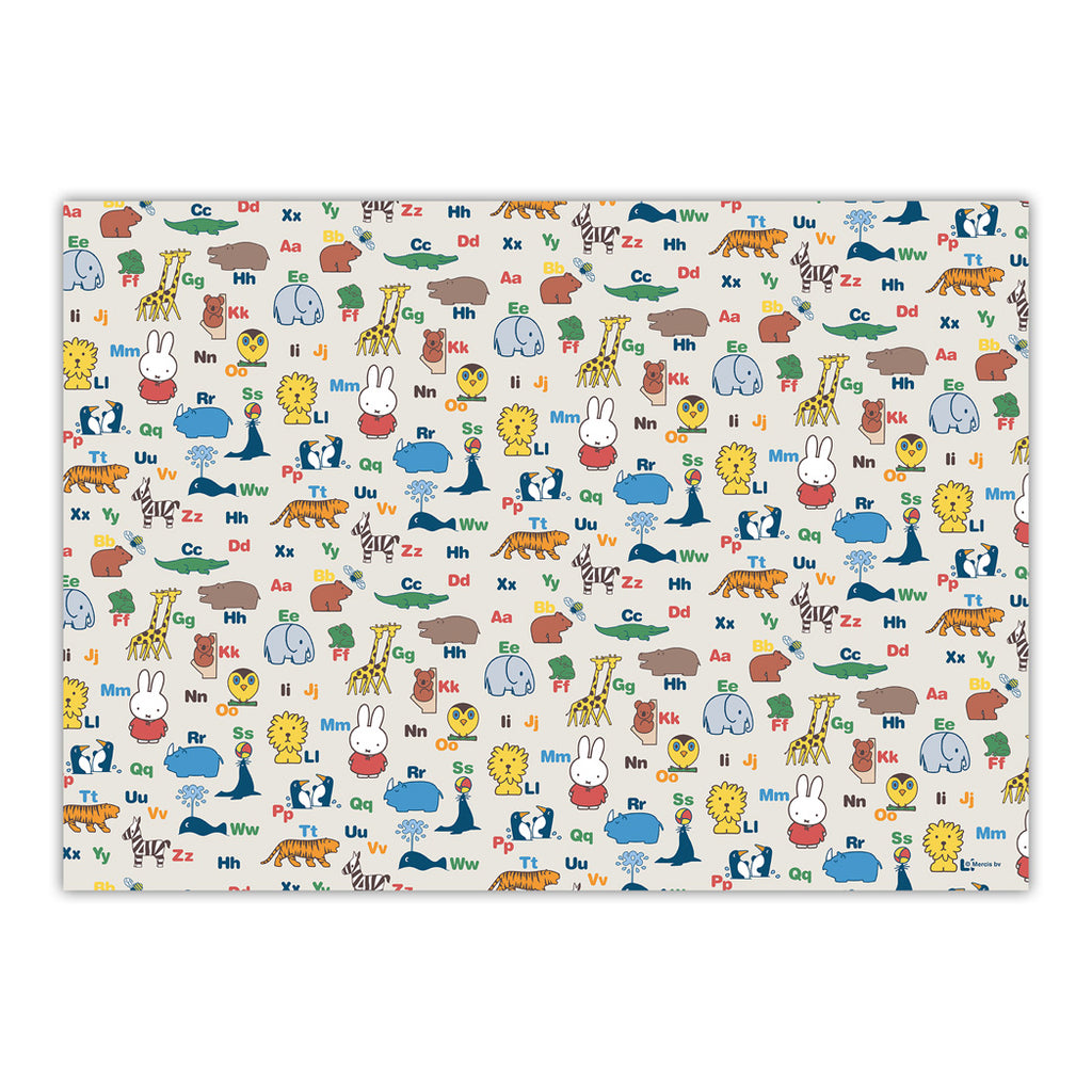 Miffy Alphabet Animals Gift Wrap