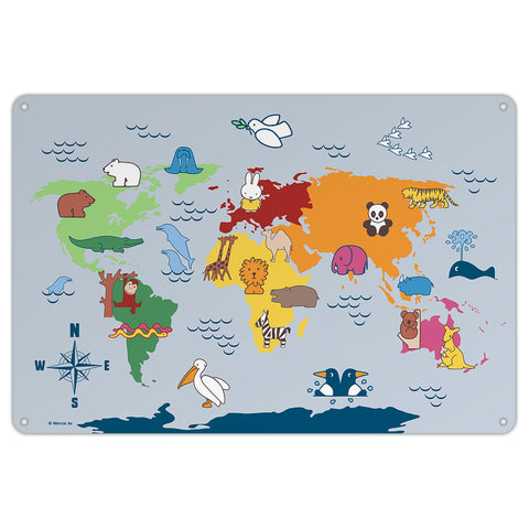 Miffy Animals Map Metal Sign