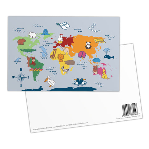 Miffy Animals Map Postcard