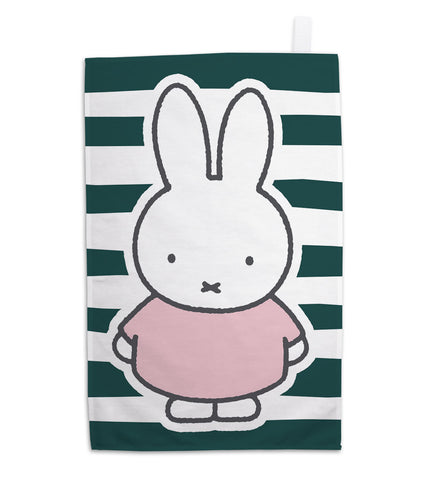 miffy floral expression stripes tea towel