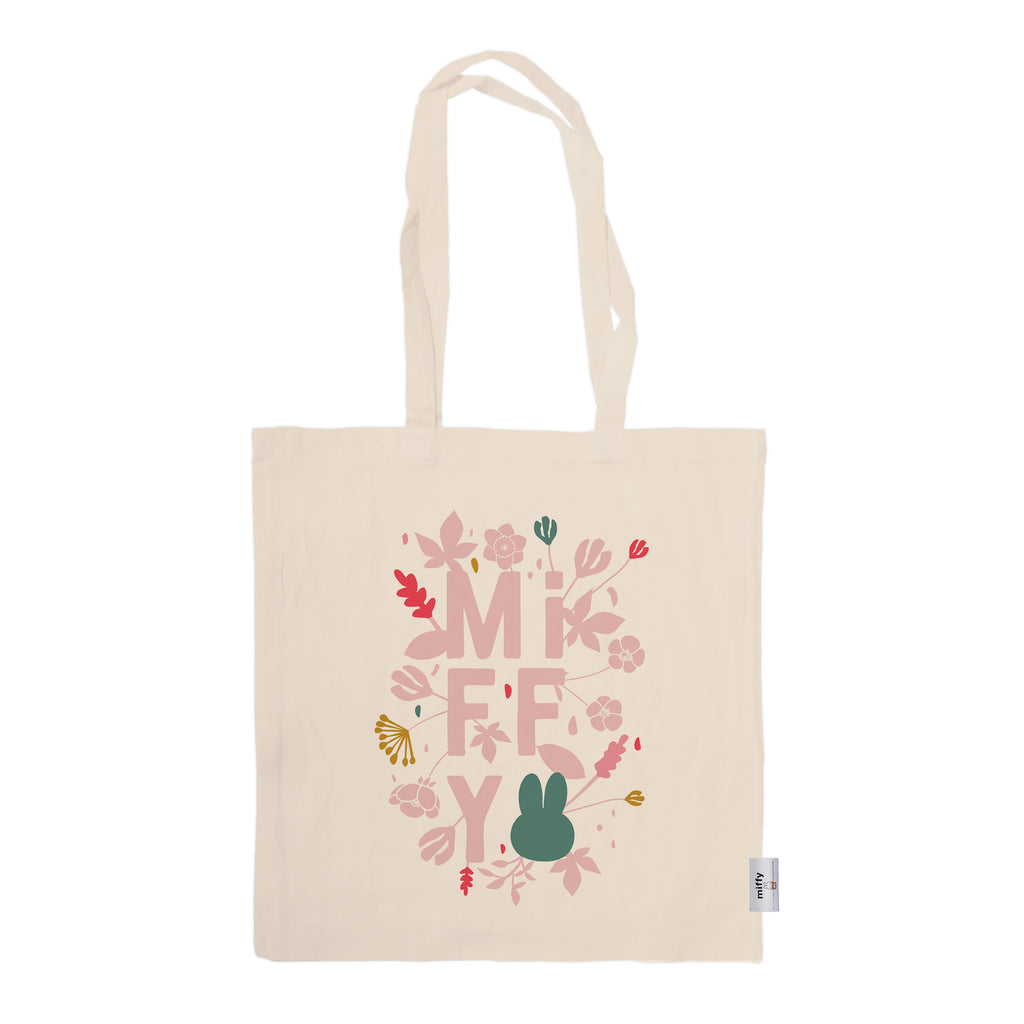 miffy floral expression pink tote