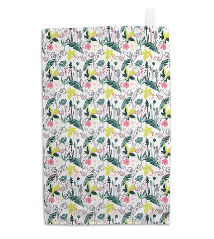 miffy floral expression pattern tea towel