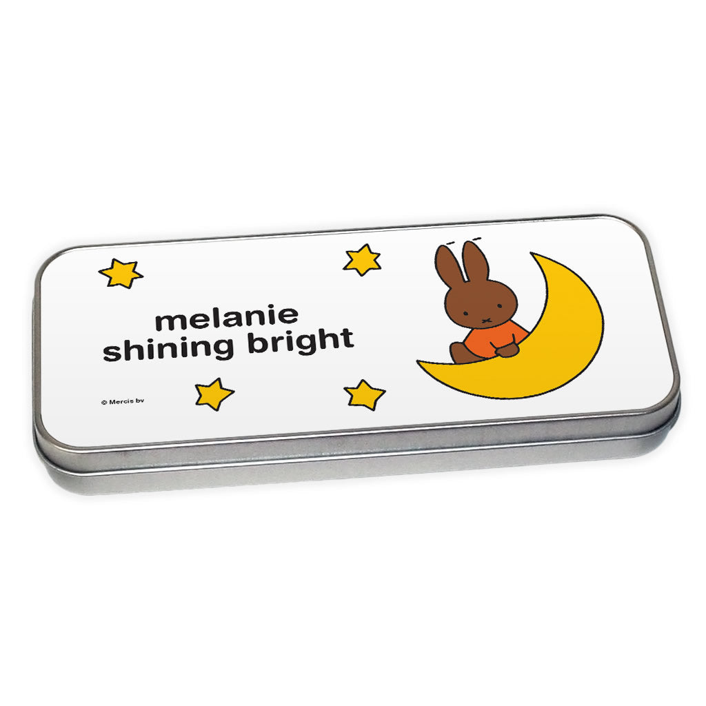 melanie shining bright Personalised Pencil Tin