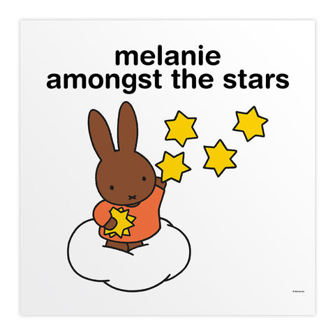melanie amongst the stars Personalised Square Print