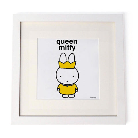 queen miffy Personalised White Framed Square Print