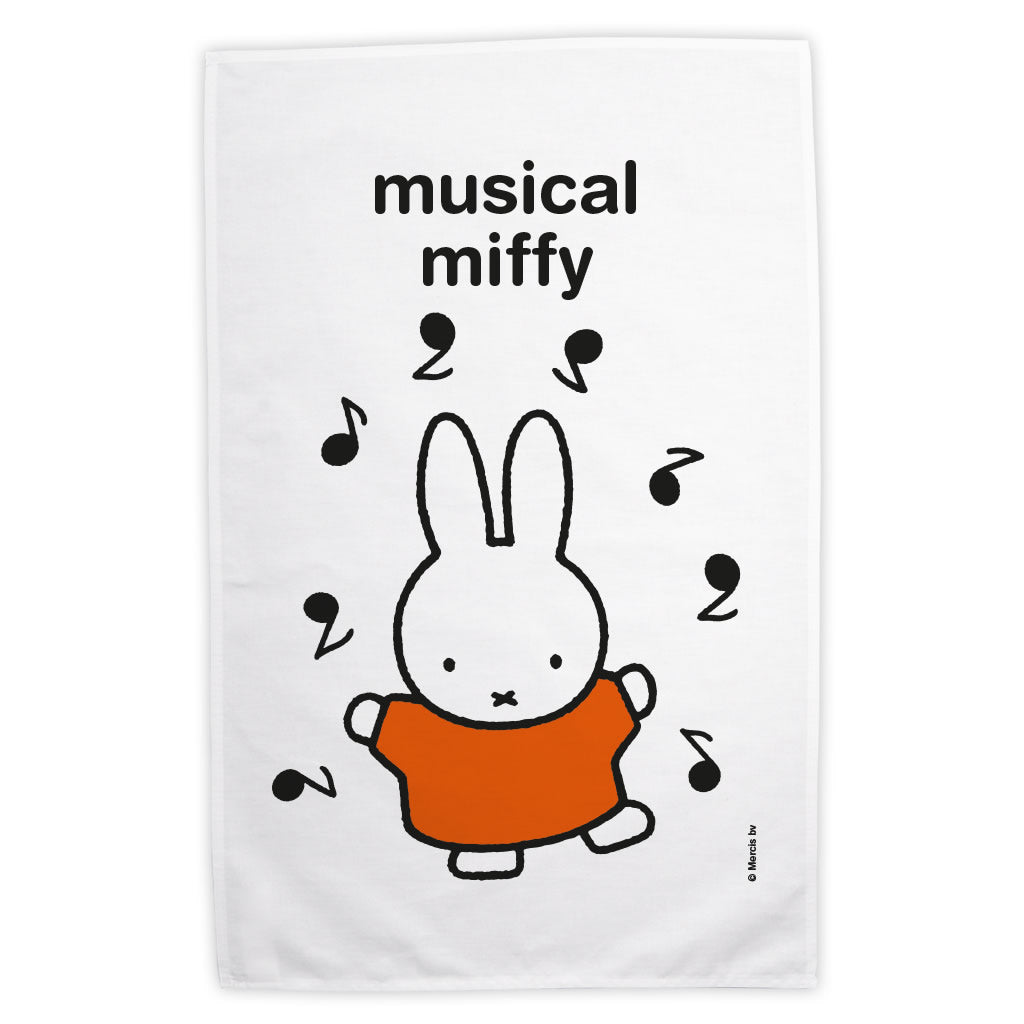 musical miffy Personalised Tea Towel