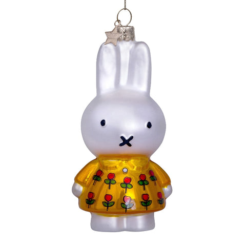 Miffy Christmas Tree Ornament - Yellow Floral Dress