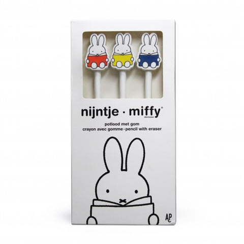 Miffy with book set of 3 pencils with erasers