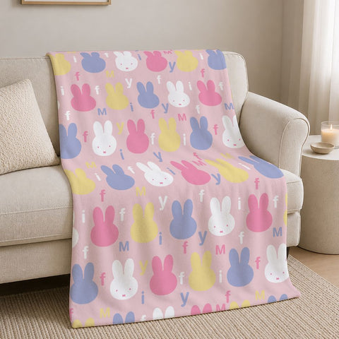 Miffy Bunnies Fleece Blanket
