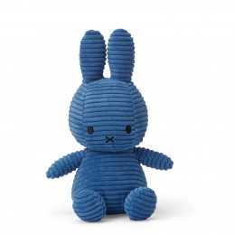 Miffy Sitting Corduroy Plush - Cobalt blue