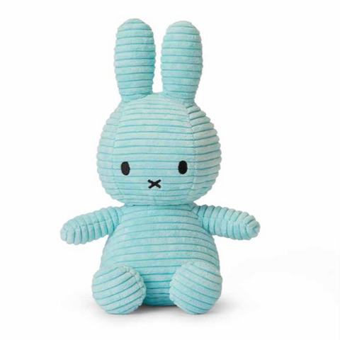 Miffy Sitting Corduroy Plush - Turquoise