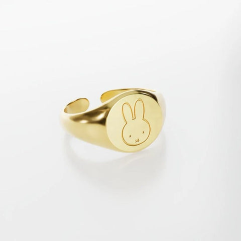 Miffy Signet Adjustable Ring (18ct Gold Vermeil)