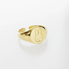Miffy Signet Adjustable Ring (18ct Gold Vermeil)