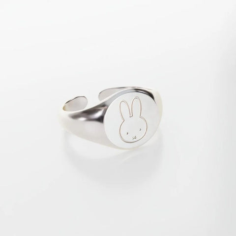 Miffy Signet Adjustable Ring (Sterling Silver)