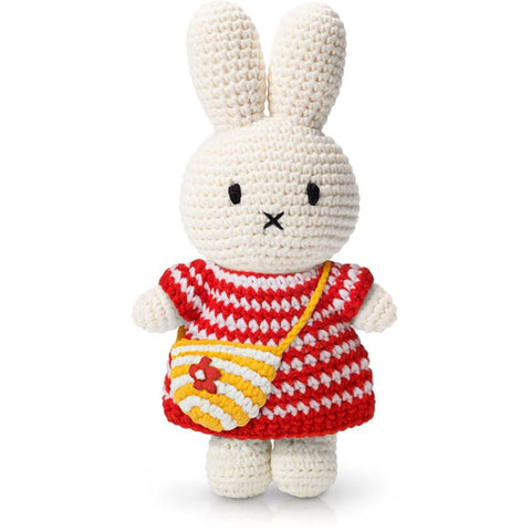Miffy Handmade in Red & White Stripes with Shoulder Bag