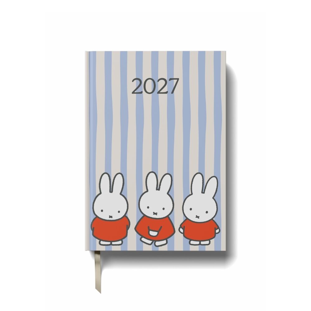 Miffy 2027 Diary Week-to-View Blue Stripes A5
