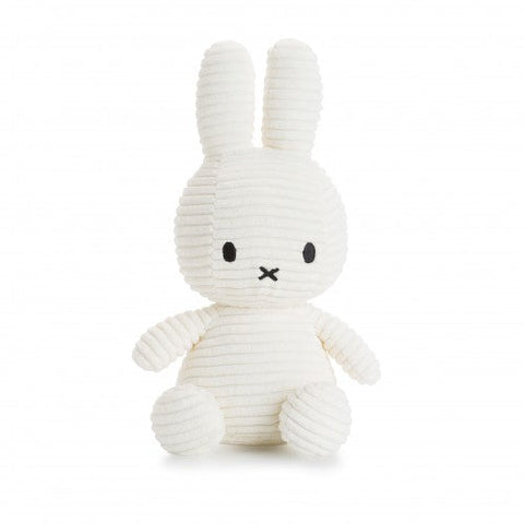 Miffy Sitting Corduroy Plush - White