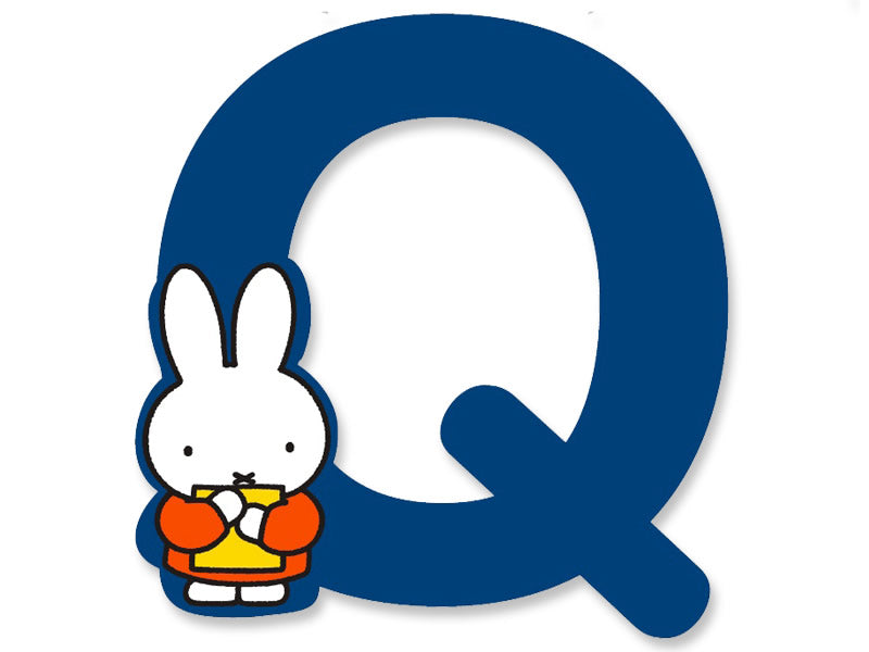 Q (Blue) - A to Z Miffy Wooden Letter
