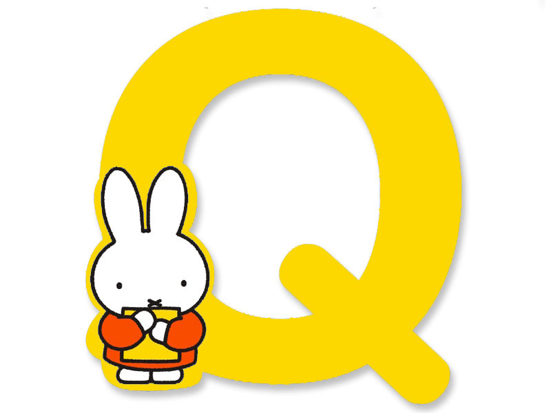 Q (Yellow) - A to Z Miffy Wooden Letter