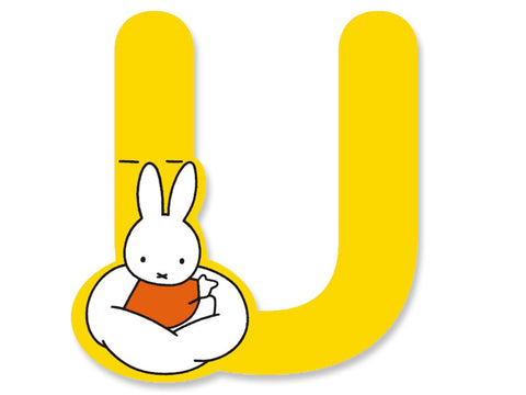 U (Yellow) - A to Z Miffy Wooden Letter