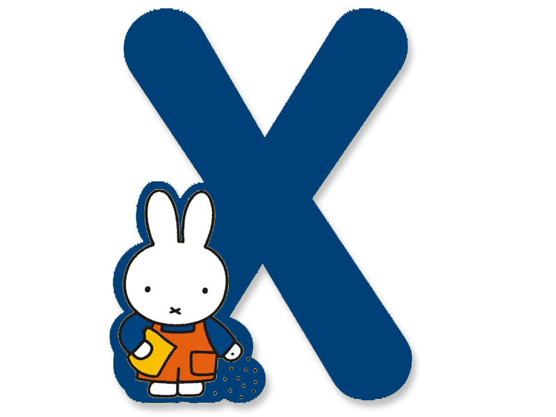 X (Blue) - A to Z Miffy Wooden Letter
