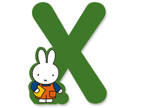 X (Green) - A to Z Miffy Wooden Letter