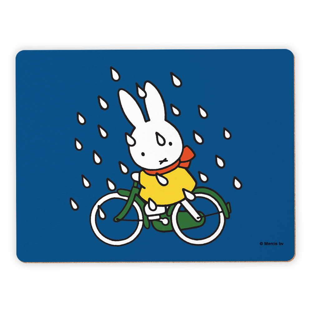 Miffy On Her Bike in the Rain Placemat