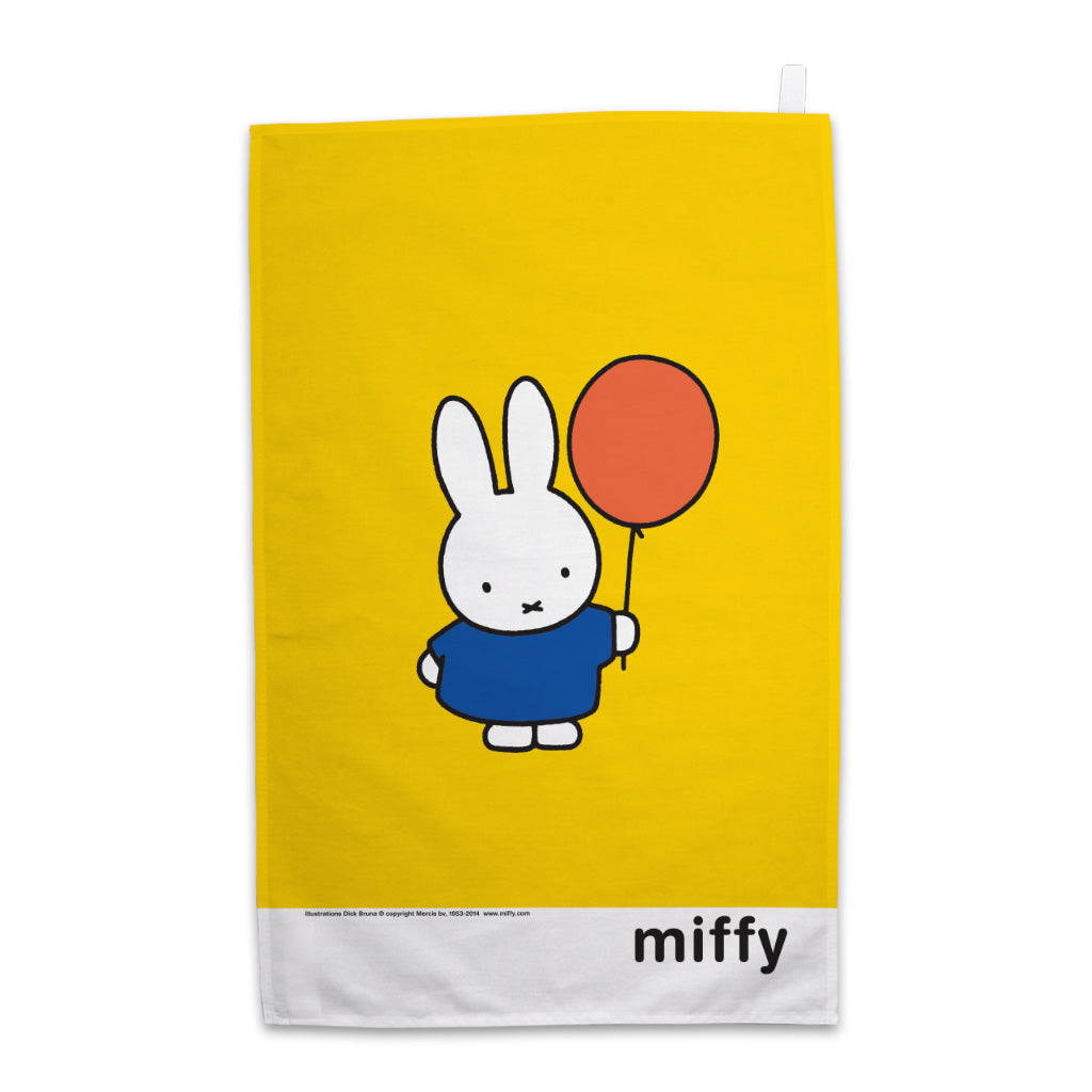 Miffy Holding a Balloon Tea Towel