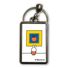 Miffy at an Art Gallery Metal Keyring